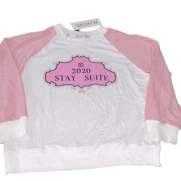 Wildfox Tops - Wildfox
🦊💋 RARE - NWT Wildfox 2020 Stay Suite Fiona Crew Tee